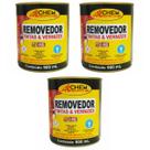 Kit 3 Removedor De Tinta Verniz Textura Pastoso Allchem 900g