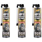 Kit 3 reparador de pneu furo instantâneo 400ml carro bike moto mundial prime