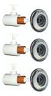 Kit 3 Retorno + 3 Canhão Bico Jato Hidro Inox Piscina 50mm