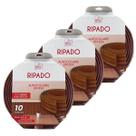 KIT 3 Ripado EVA 3D Autocolante 10cm x 10m Marrom Amadeirado Textura 3D Premium