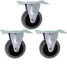 Kit 3 Rodízio Polipropileno Placa Fixa Aparafusar 4 Polegadas - Starfer Kit 3 Rodízio Polipropileno Placa Fixa Aparafusar 4 Polegadas - Starfer
