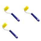 Kit 3 Rolo Pintura Rolinho Espuma Amarela C/ Cabo 5cm Tigre