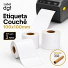 Kit 3 Rolos Etiqueta Couche 100x100mm Branca Sem Serrilha Kit 3 Rolos Etiqueta Couche 100x100mm Branca Sem Serrilha