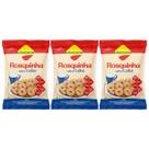 Kit 3 rosquinha diet zero lactose leite 150g lowçucar