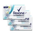 Kit 3 Sabonete em Barra Rexona Antibacterial Fresh com 84g Kit 3 Sabonete em Barra Rexona Antibacterial Fresh com 84g