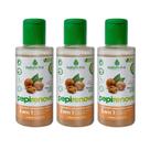 Kit 3 Sabonete Esfoliante Facial Pepirenove Natuseiva 110mL Casca de Nozes Limpeza Renovadora