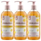 Kit 3 Sabonete Gel Ameixa Dourada Sofisticada e Encantadora 500ml Hidramais
