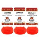 Kit 3 Sabonete Phebo Granado Gengibre Energizante Glicerina Vegetal Natural em Barra 90g