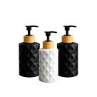 Kit 3 Saboneteira 350ml Frasco Lavabo Pia Decorativo Banheiro Multiuso Porta Sabonete Dispenser Organizador Kit 3 Saboneteira 350ml Frasco Lavabo Pia Decorativo Banheiro Multiuso Porta Sabonete Dispenser Organizador