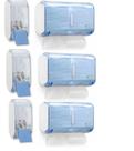 Kit 3 Saboneteiras Azul + 3 Toalheiros Azul Kit 3 Saboneteiras Azul + 3 Toalheiros Azul