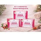 Kit 3 Sabonetes de Rosa Mosqueta 90g Hidratação Intensa e Cuidado Natural para a Pele