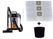 Kit 3 Sacos Aspirador Wap Gtw Inox 12 + Filtro Motor