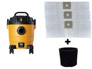Kit 3 Sacos Descartáveis Aspirador Wap Gtw 10 + Filtro Motor