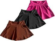 Kit 3 Saia-Shorts Menina Fitness Cores Infantil Para Ginástica Atividades Treino Kit 3 Saia-Shorts Menina Fitness Cores Infantil Para Ginástica Atividades Treino