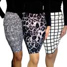 Kit 3 Saias Femininas Lápis Moda Evangélica Cós Estampas Sortidas Suplex Pp ao Plus Size