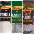kit 3 Sal de Parrilla Entrefino Tradicional+Chimichurri+Pimenta do Reino Siamar 420gr Gourmet