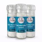 Kit 3 Sal Marinho com Moedor QVITA 100g