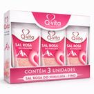 Kit 3 Sal Rosa do Himalaia Fino Q-VITA 250g