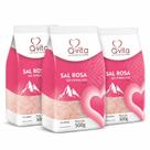 Kit 3 Sal Rosa do Himalaia Fino Q-VITA 500g