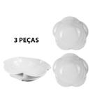 Kit 3 Saladeiras Flower para Buffet 100% Melamina 35x14,5cm