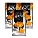 Kit 3 Salgadinho Aperitivo Plinc Show Sabor Cheddar com Bacon 50g
