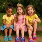 Kit 3 Sandália Infantil Stitch Feminina Antiderrapante Confortável Macia Tudo Para Sua Princesa Lind