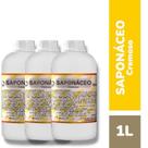 Kit 3 Saponáceo Cremoso Mundus 1 Litro Limpa fácil Desengordura da Brilho restaura