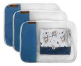 Kit 3 Saquinhos Maternidade Multiuso Organizador Trocas Azul