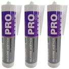 Kit 3 Selante Acético Pro Branco Uso Profissional Cibra Flex 260g