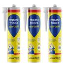 Kit 3 Selante Acrílico Repara Trinca Branco 500g Quartzolit