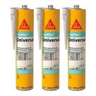 Kit 3 Selante Elástico Sikaflex Universal 300ml Cinza Grey