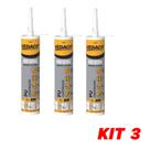 Kit 3 Selante PU Elástico Vedaflex Cinza 360g Vedacit