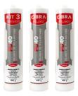 Kit 3 Selantes Pu40 Poliuretano Cibra 400g Cinza