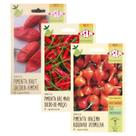 Kit 3 Semente Multi - Pimenta Iracema + Pimenta BRS Mari + Pimenta Bhut Jalokia - Isla Kit 3 Semente Multi - Pimenta Iracema + Pimenta BRS Mari + Pimenta Bhut Jalokia - Isla