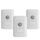 Kit 3 Sensores de Presença Residencial de Parede Smart X-Control Exatron Sensor de Movimento Padrao 4x2 Interruptor