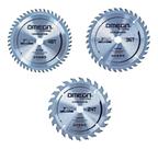 Kit 3 serra circular 185mm 7.1/4 pol 24d 36d 48d madeira mdf