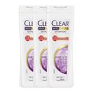 Kit 3 Shampoo Anticaspa Clear Hidratação Intensa 200ml
