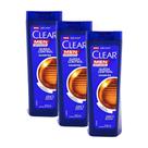 Kit 3 Shampoo Anticaspa Clear Men Queda Control 200ml