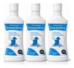 Kit 3 Shampoo Clorexidina Para Seborreia Dermatite Pet 500ml
