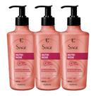 Kit 3 Shampoo Nutri Rosé Nutrição Raiz e Pontas 400ml Eudora Siàge