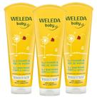 Kit 3 Shampoos E Body Wash Naturais De Calêndula 200ml Weleda