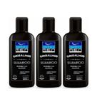 Kit 3 Shampoos Masculino Cabelos Brancos e Grisalhos Nautraliza cor Amarelada Nupill 200ml