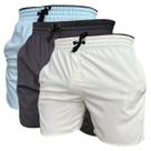 Kit 3 Short de Elastano Dry fit Bermuda de Praia Piscina e Academia