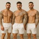 Kit 3 Short de Linho Masculino Mauricinho Premium Bermuda