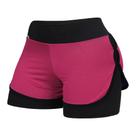 Kit 3 Short Duplo Ginástica Feminino duas cores Fitness Ginástica Academia Dry