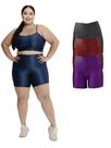 Kit 3 Short Legging 3D Academia Fitness Feminino Plus Size Kit 3 Short Legging 3D Academia Fitness Feminino Plus Size