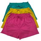Kit 3 short malha de algodao 7093 Kit 3 short malha de algodao 7093