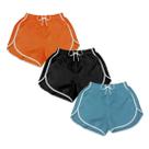 Kit 3 Short Praia Feminino Liso Neon Casual Treino Corrida