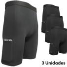 Kit 3 Short Térmico Ciclista Com Bolso Segunda Pele Proteção UV Meia Coxa Kit 3 Short Térmico Ciclista Com Bolso Segunda Pele Proteção UV Meia Coxa