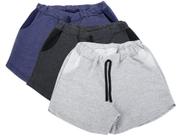 Kit 3 Shorts Básicos Dia a Dia Feminino Kit 3 Shorts Básicos Dia a Dia Feminino